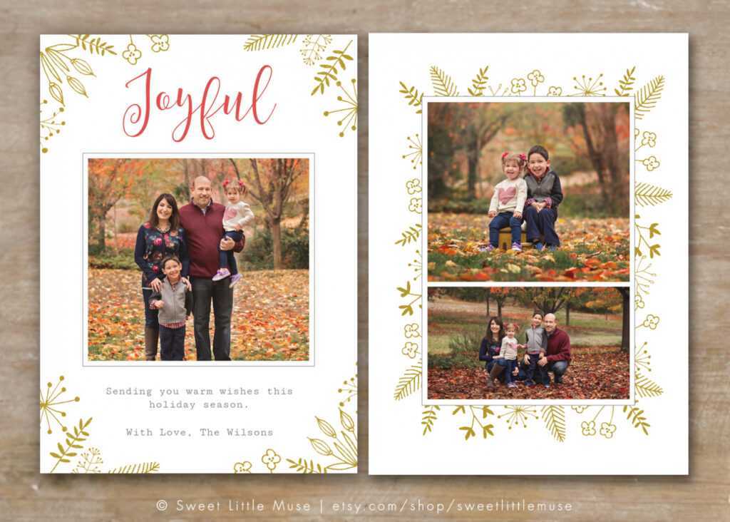 30 Holiday Card Templates For Photographers To Use This Year inside Free Photoshop Christmas Card Templates For Photographers