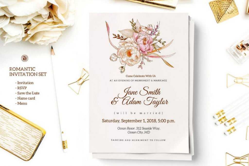 50 Wonderful Wedding Invitation &amp; Card Design Samples in Church Wedding Invitation Card Template