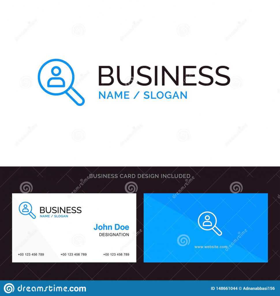 Browse, Find, Networking, People, Search Blue Business Logo in Networking Card Template