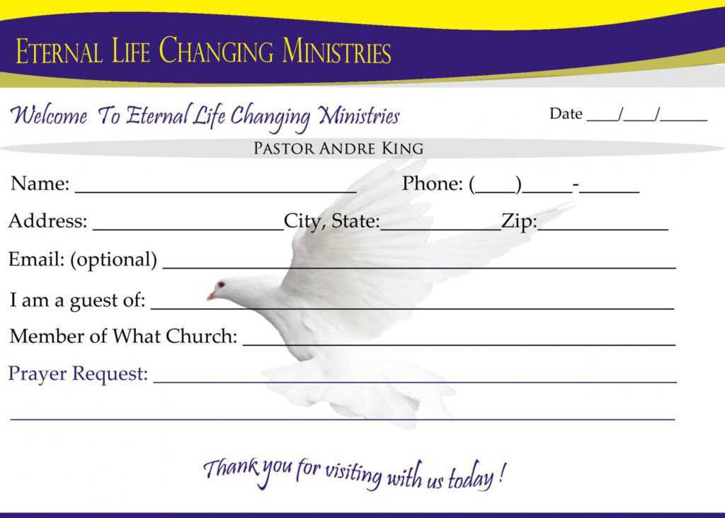 Church Visitor Card Template Word ~ Addictionary with Church Visitor Card Template Word
