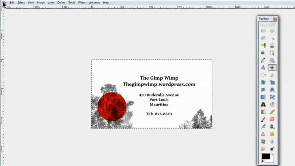 Custom Business Card In Gimp 2.8 By The Gimpwimp for Gimp Business Card Template