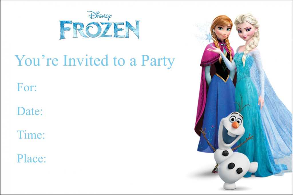 Frozen Free Printable Birthday Party Invitation Personalized within Frozen Birthday Card Template