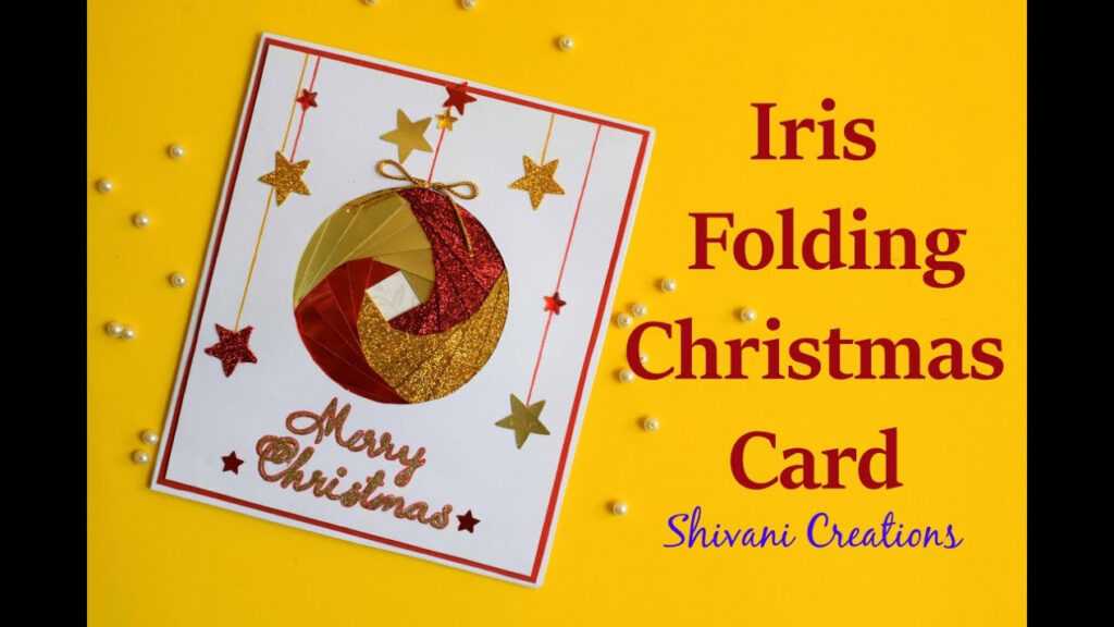 Iris Folding Christmas Ornament Card/ Handmade Greeting Card For Christmas pertaining to Iris Folding Christmas Cards Templates