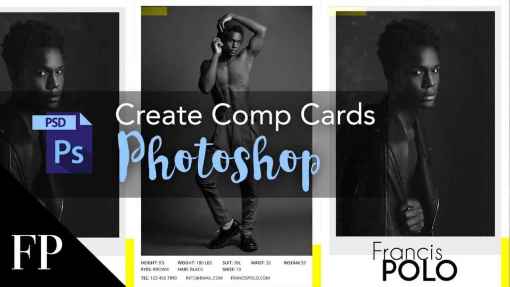 Model Comp Card With Adobe Photoshop + Free Template within Free Model Comp Card Template Psd