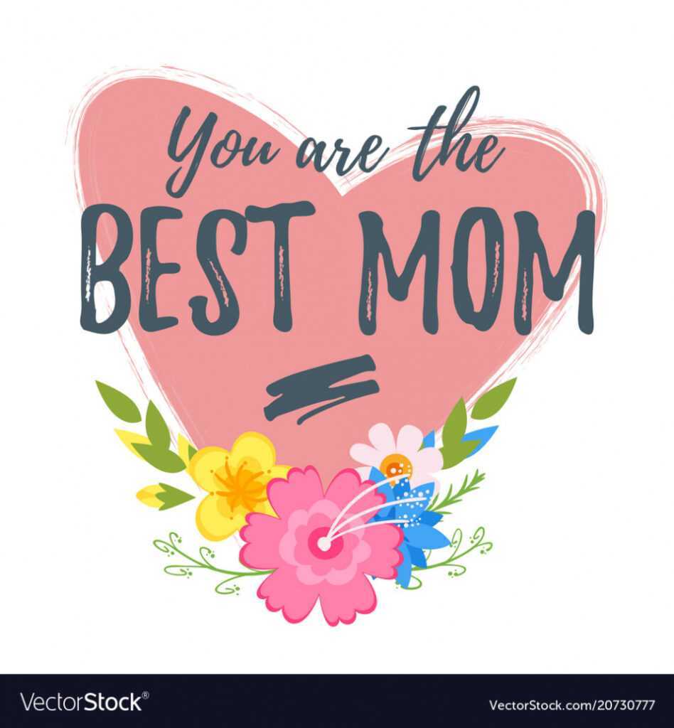Mothers Day Greeting Card Template Royalty Free Vector Image intended for Mom Birthday Card Template