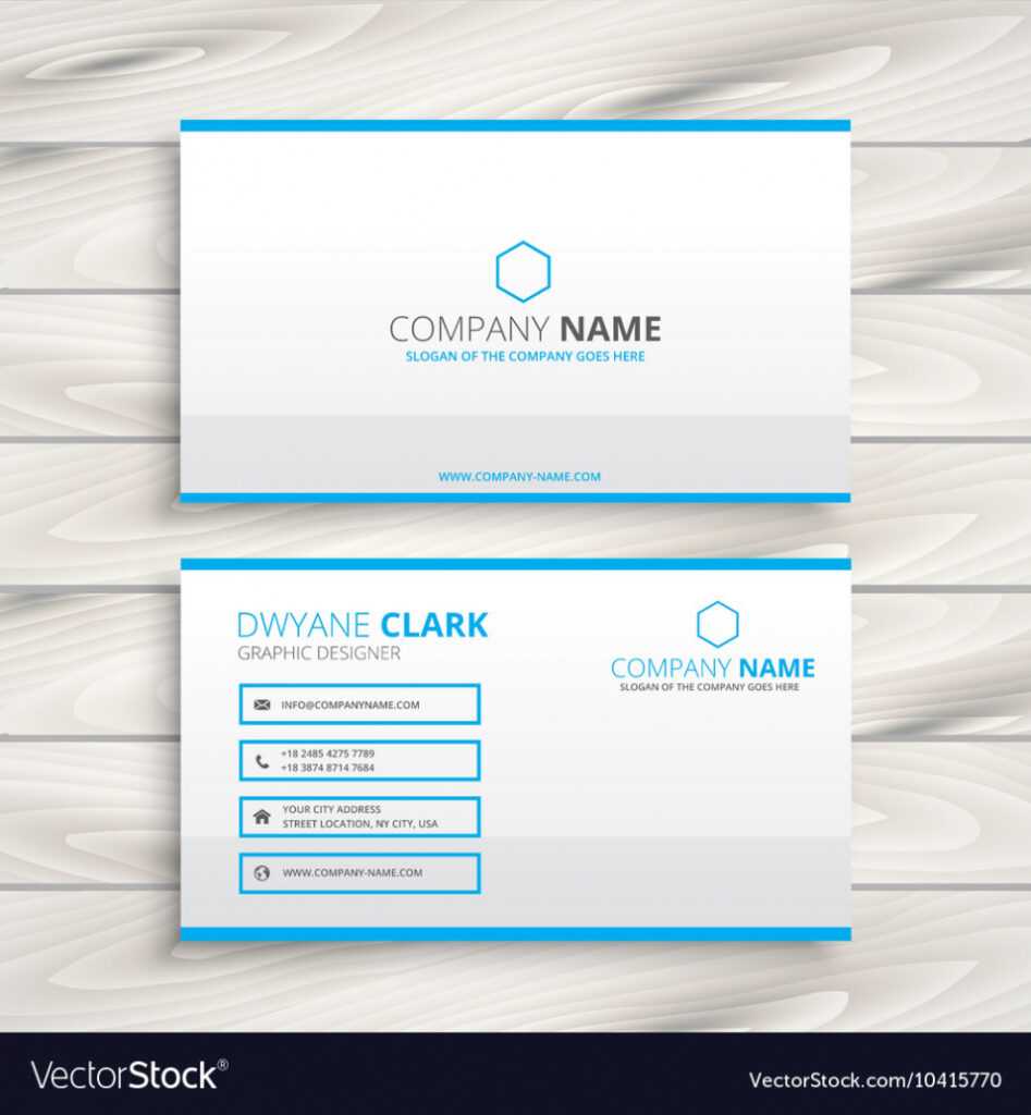 Simple Business Card Template Royalty Free Vector Image for Free Bussiness Card Template